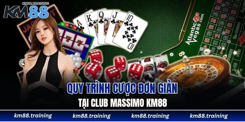 Sảnh Club Massimo KM88 - Top 1 Sân Chơi Casino Uy Tín 6 Quy trình cược đơn giản tại Club Massimo KM88